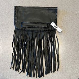 B-low the belt Totem along Fringed Clutch